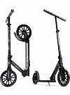 Product image for Large Folding Kick Scooter for Adults and Teens – Lightweight Durable Frame – Adjustable Handlebar – Big 200mm Wheels – Madd Gear Scoot 200 - Black