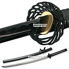 Product image for Japanese Style Samurai Katana Sword with Crane Tsuba Full Tang Slightly Sharpen