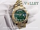 Product image for DD41301 Rolex Day-Date 228238 Fluted Bezel Green Dial