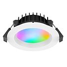 Product image for WHITE SMART WiFi 10W RGB+CCTW LED Downlight - Gen III