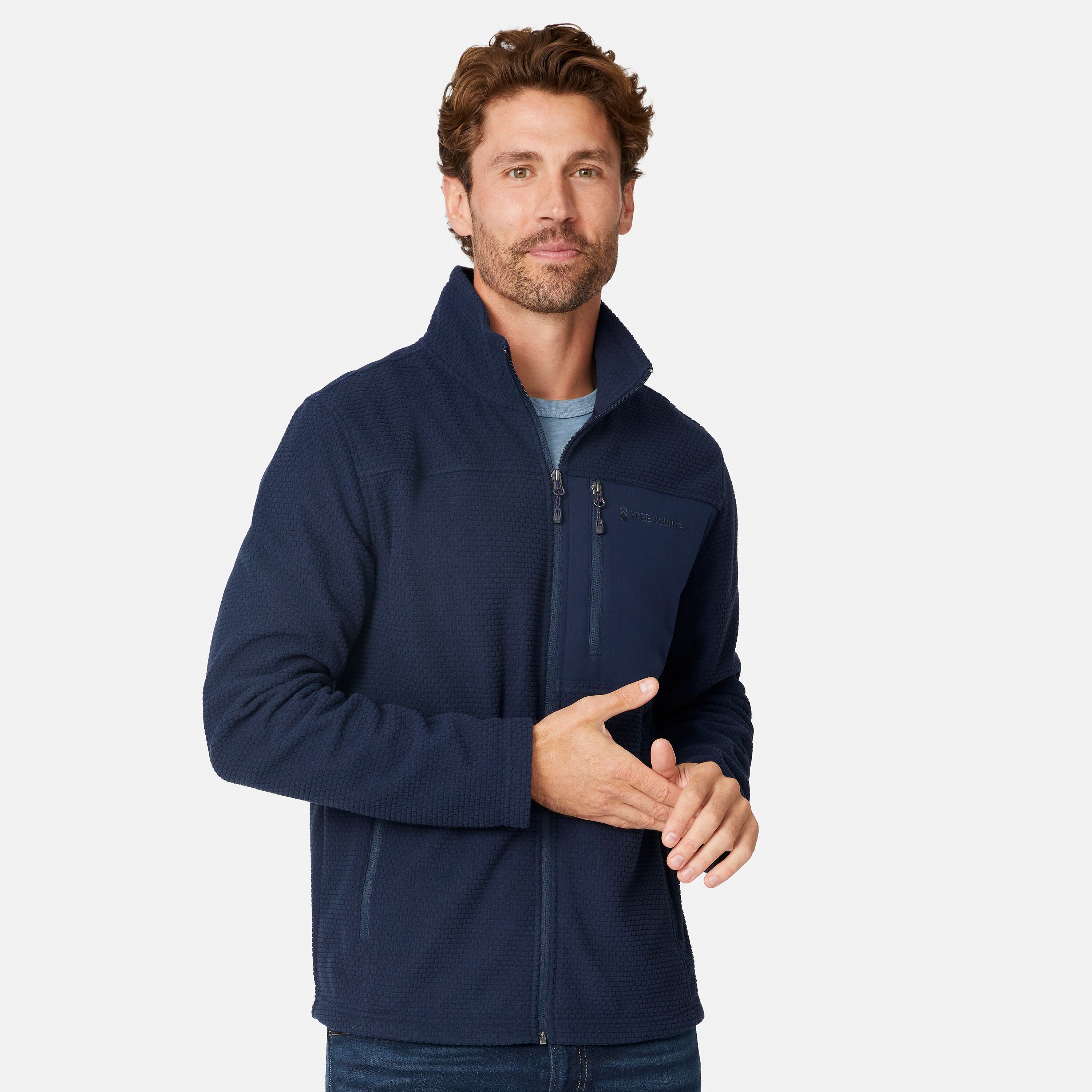 Men's Badland Textured Mountain Fleece Jacket – Free Country