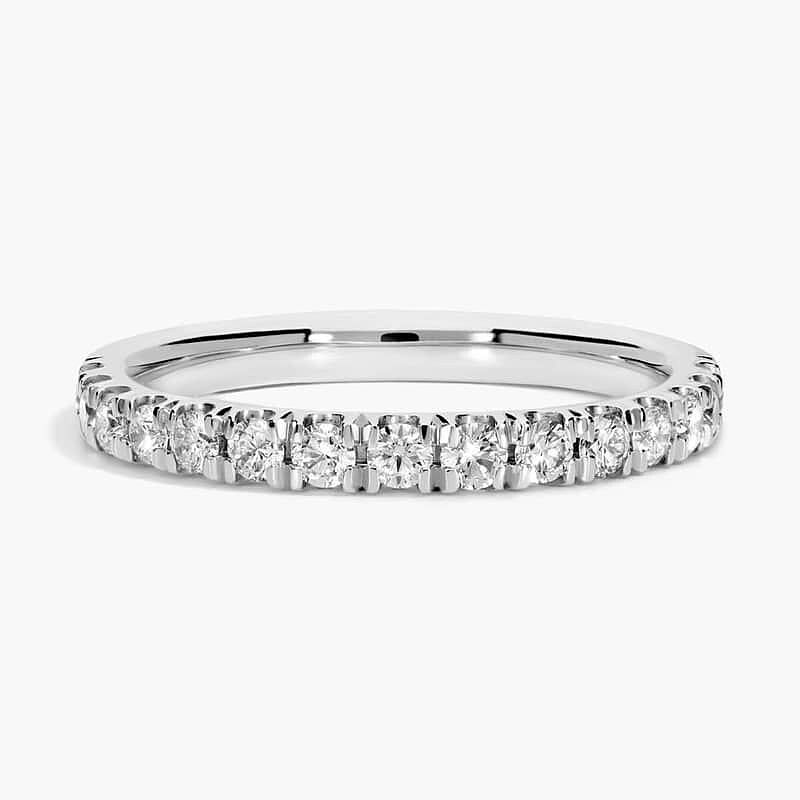 Scalloped Pavé Diamond Ring in Platinum (1/2 ct. tw.)