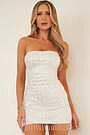 bachelorette party dress fashion nova Bachelorette Sequin Mini Dress - White