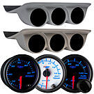 Product image for 7 Color Series Triple Under Dashboard Gauge Package for 1999-2004 Ford Super Duty Power Stroke