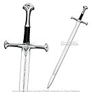 Product image for 41" Foam Anduril Long Sword Aragorn King Rings Fantasy Medieval Cosplay Costume
