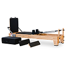 Product image for Impact Fitness Pilates Reformer Machine in Oak Wood with Accessories