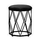 Product image for Paisley Velvet Round Stool