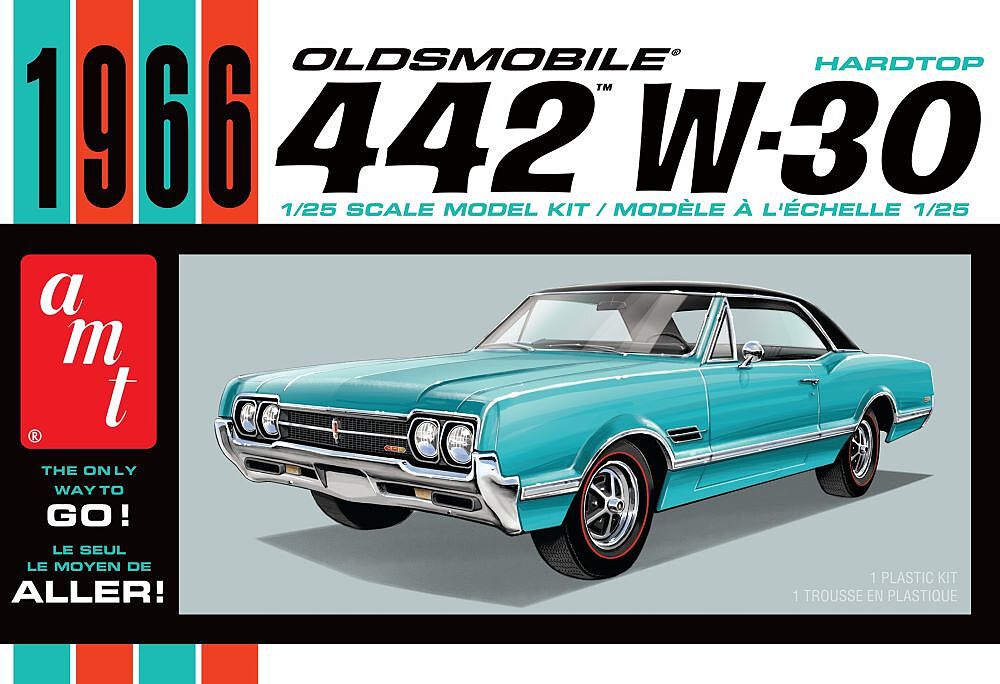 自動車 AMT 1/25 1967 oldsmobile cutlass 442 AMT 1/25 scale 1967 Oldsmobile Cutlass 442 plastic model kit