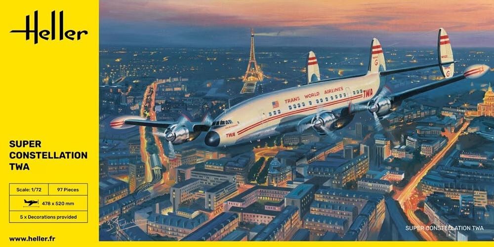 Air France L-749 Constellation Passenger Airliner 1/72 Heller