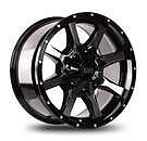 Product image for 17x9 Mudder Trucker MT513 Black Machined 5x127 5x5 5x139.7 5x5.5 ET-12 Wheel