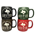 Product image for Austin Etched Matte Mugs - Set of 4