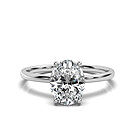 Product image for 14K White Gold Palen Hidden Halo Lab Grown Diamond Ring (1/10 ct. tw)