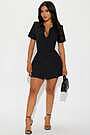 Nadia Collared Mini Dress - Black | Fashion Nova
