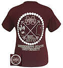 Product image for MSU Mississippi State Bulldogs Cowbell Arrow Pearls Girlie Bright T Shirt