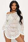 audrey crochet dress Audrey Crochet Cover Up Mini Dress - White