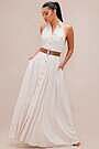 maya pleated maxi dress beige Maya Silk Dress