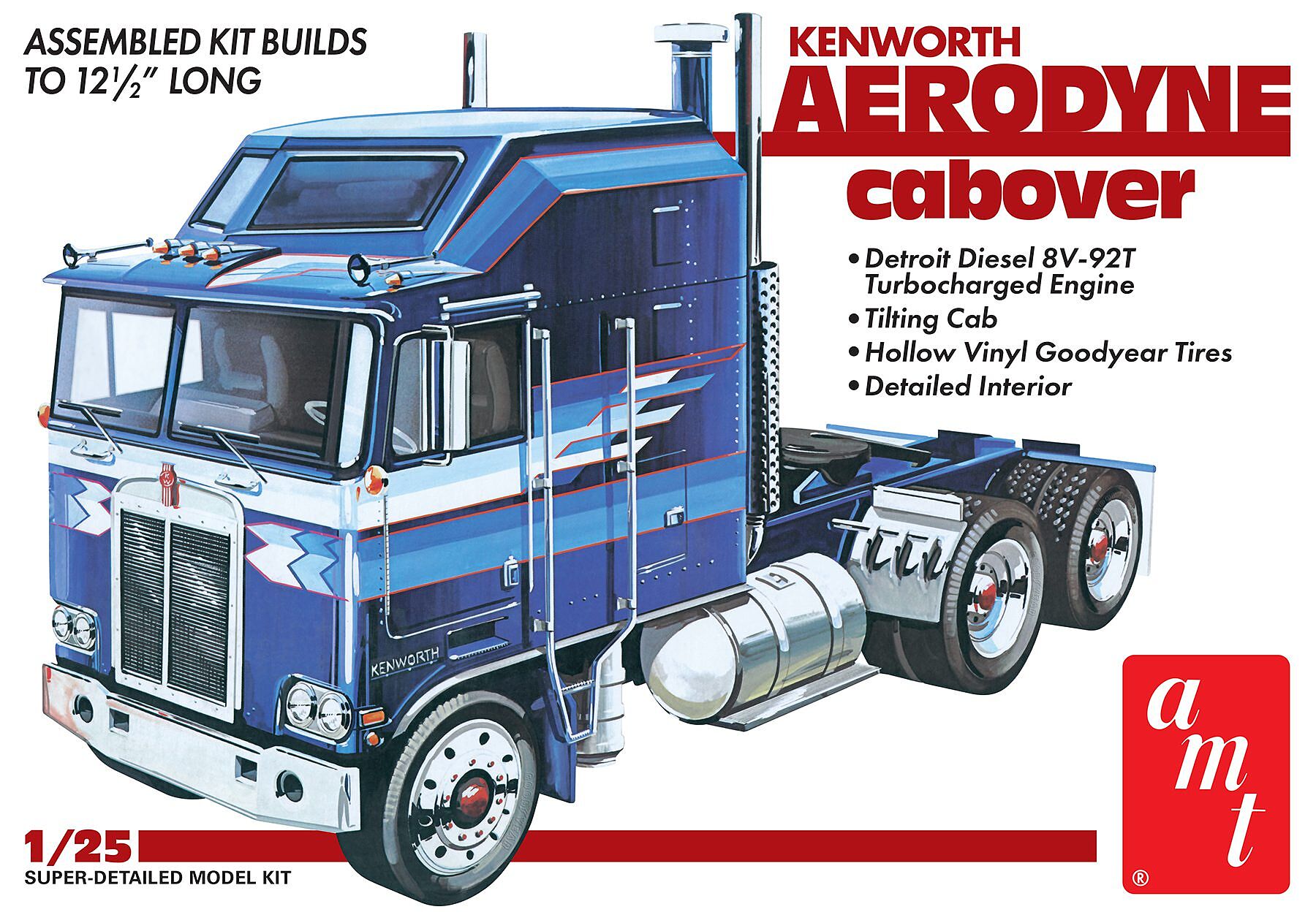 Gulf Kenworth K-123 Cabover Tractor 1/25 AMT