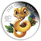 Product image for 2025 50c Lunar Baby Snake 1/2oz Silver Proof Coloured Coin
