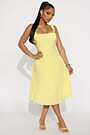 midi canary yellow smocked chiffon dress canary yellow dress Shop Vacation Canary Yellow Strappy Shirred Midi Dress