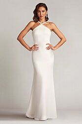 Neoprene and Lace Overlay Dress | Tadashi Shoji Bridal