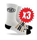 Product image for 3 Pack Crew - Scribble Shield WHT