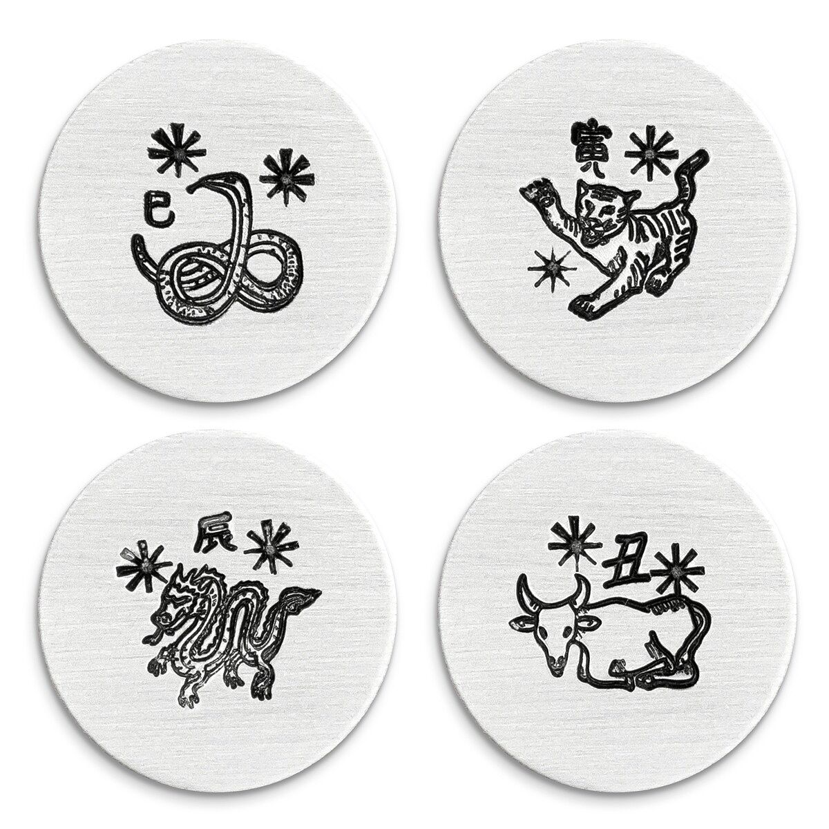 Chinese Zodiac Animal Ultra Detail Design Stamps, 12pc | ImpressArt