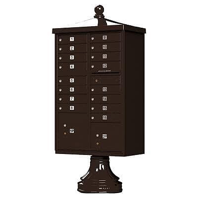 8 Tenant Door Classic Decorative High Security CBU Mailbox with 2