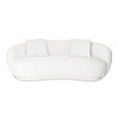 Product image for Janelle 191cm Boucle 3-Seater Curved Sofa - Cream White