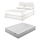 Product image for Ginnie Boucle Bed Frame & Oriona Mattress Package