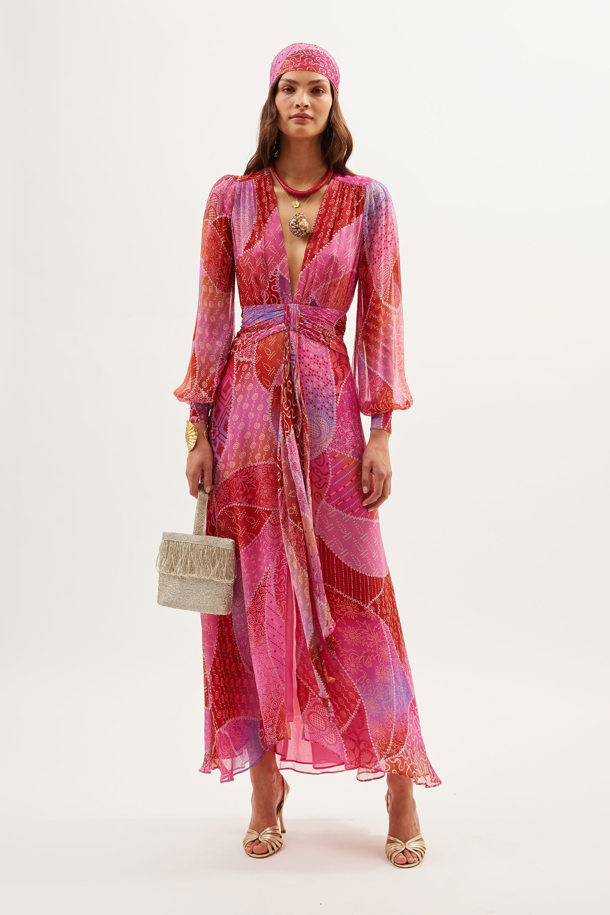 Meera Gown in Pink Ibiza Night Sunset | RIXO USA ⋆