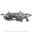 Product image for Munetoshi 35" Foam War Gears Lancer Chainsaw Machine Rifle Anime Replica Cosplay Costume Sci-fi Video Game Prop