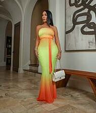 Moretti (Leopard/Pink Maxi Dress)