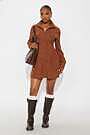 corduroy dress fashion nova Struck A Corduroy Mini Dress - Sand
