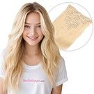 Product image for Blond Platine #613 À Clips Cheveux Naturels
