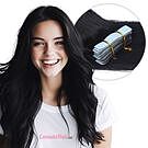 Product image for Jet Black #1 Tape-ins Human Hair