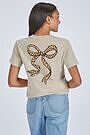 Product image for Simply Southern Leopard Bow Washed Cream T-Shirt