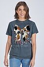 Product image for Simply Southern Cow Bow Washed Coal T-Shirt