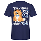 Product image for Southern Attitude You're Wrong Cat T-Shirt