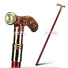 Product image for 37” Gold Art Nouveau Gentleman Cane Walking Stick Steel Shaft Removable Head Red