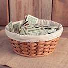 Church Offering Plate | Amish Woven Wood Deep Collection Basket