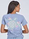 Product image for Simply Southern Turtle Tracker Damasked Washed Sea T-Shirt
