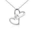 Product image for Double Heart Pendant in Sterling Silver