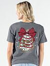 Product image for Simply Southern Cake Bow Holiday Washed Coal T-Shirt