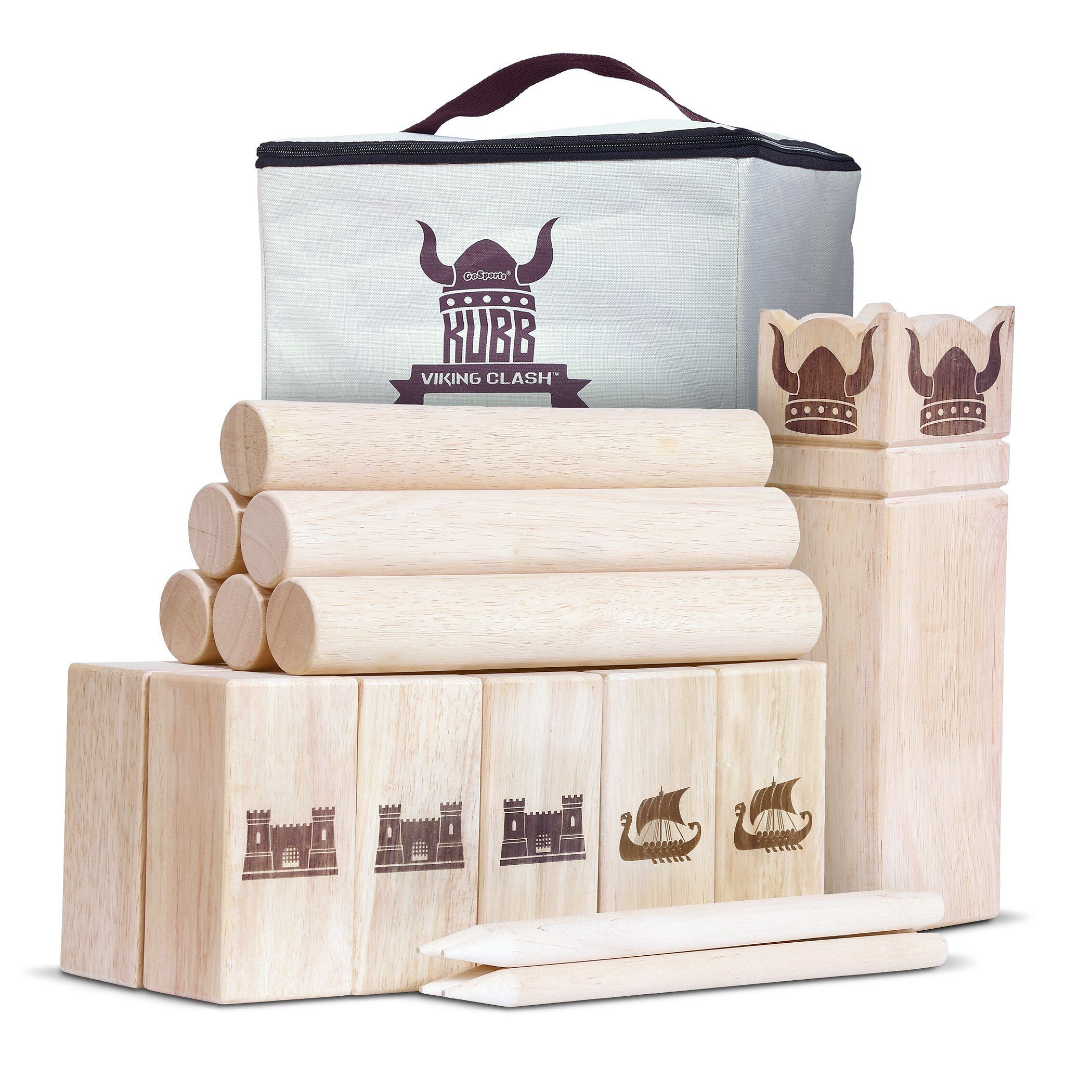 GoSports Premium Wood Stained Six Player Croquet Set