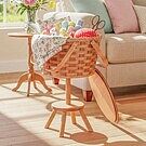 Antique Styled Sewing Basket | Amish Woven Wicker Organizer w/Stand