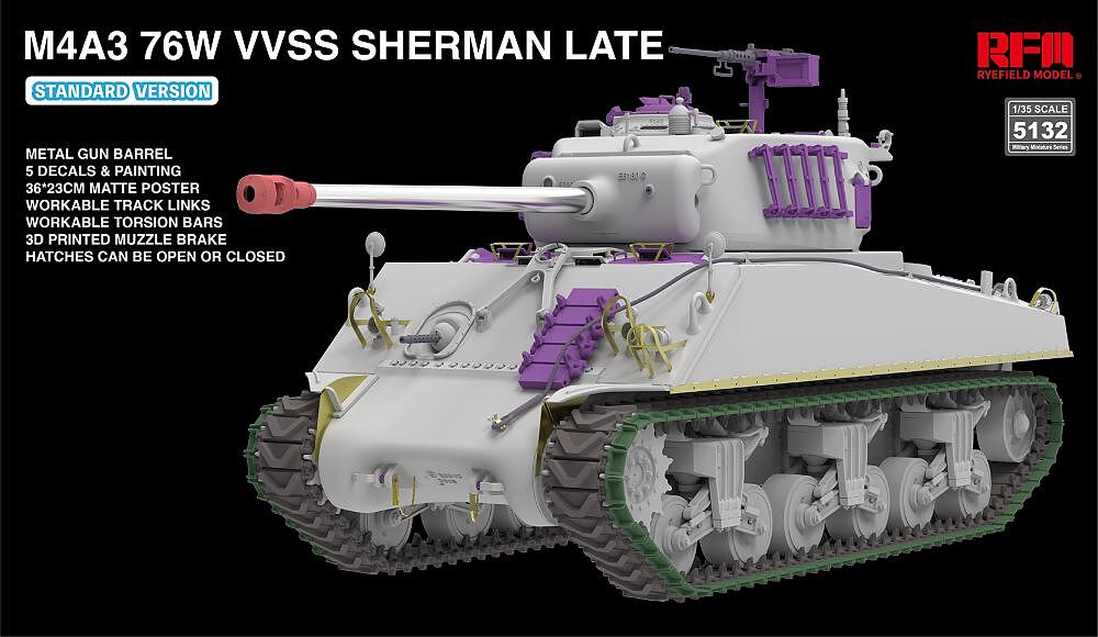 thumbnail image 2 of AFV Club 1:35 Movable Tracks HVSS T80 For M4 - AFV Club 1:35 Movable 2 of 10