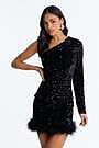 giada sequin mini dress Giada Sequin Mini Dress - Red