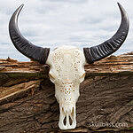 Hand Carved Ram Skull - Indian Chief – Skull Bliss