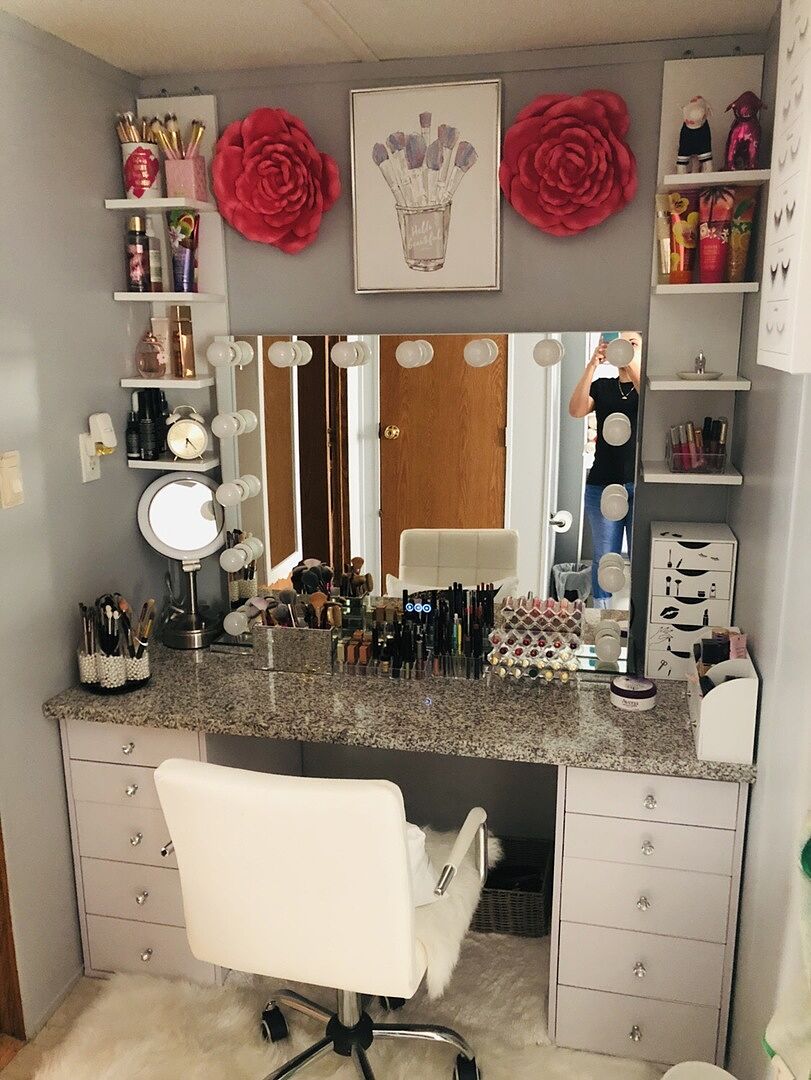 5 drawer makeup vanity storage unit