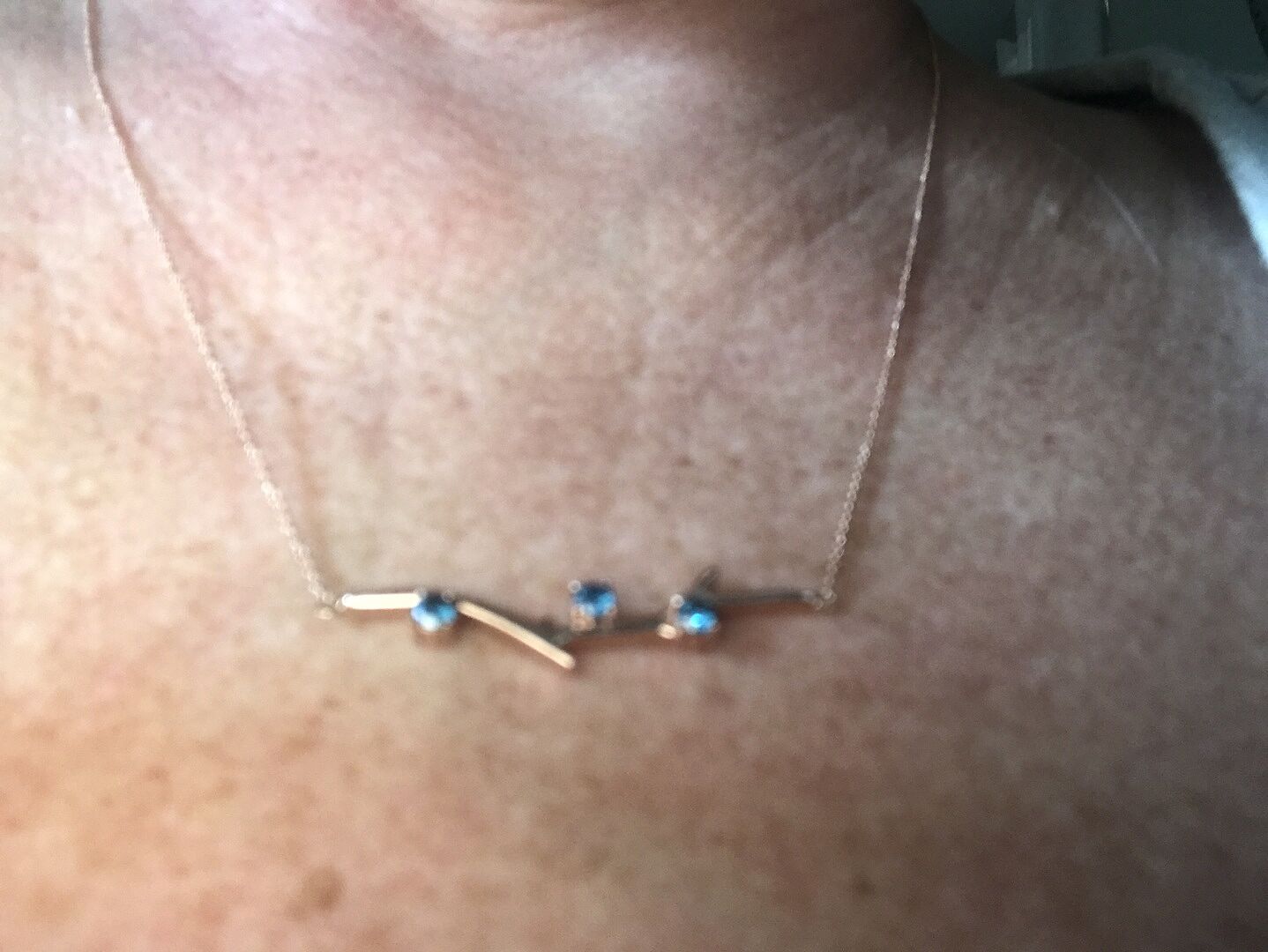 Blue diamond necklace